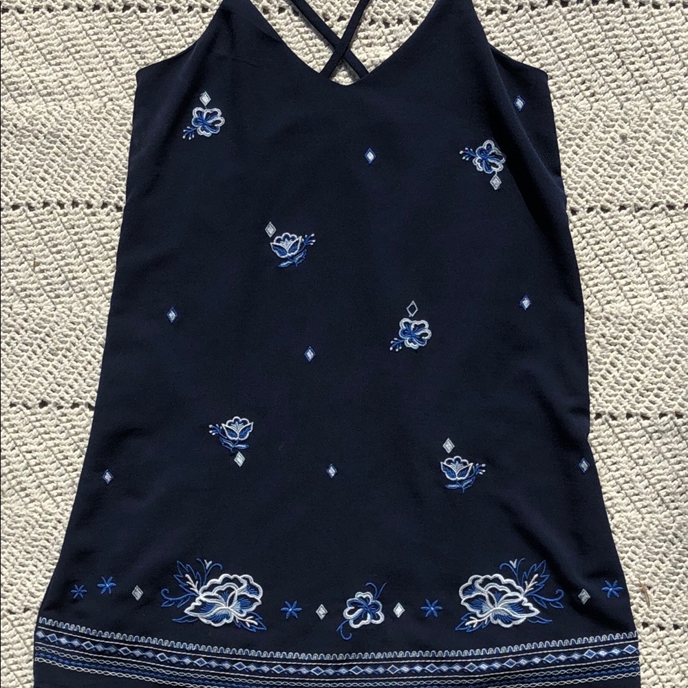 Blue mini dress